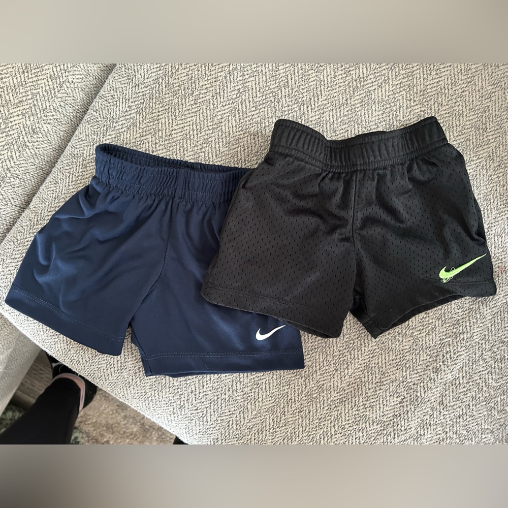 Nike Black and Blue Athletic Shorts